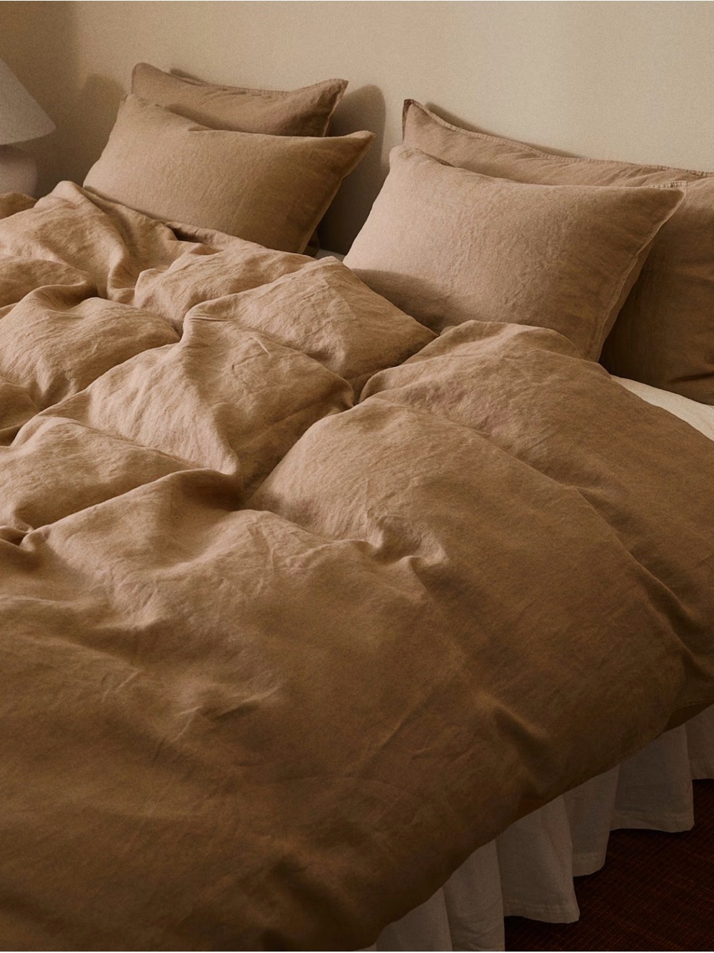H&M Linen Duvet Cover Set in Sand